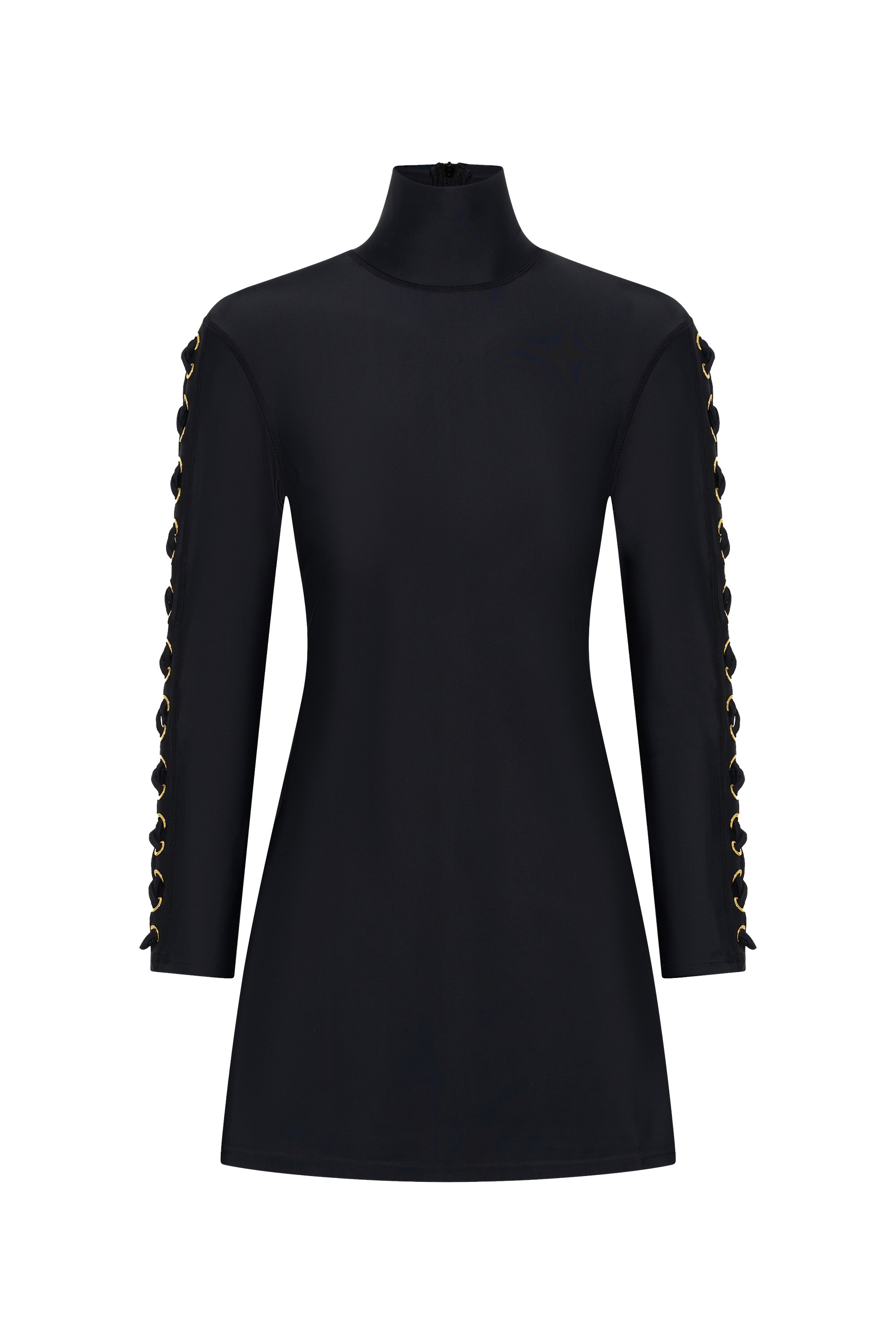 JAMILA luxury UPF50+ swim tunic with modest coverage and long sleeves in premium Italian fabric