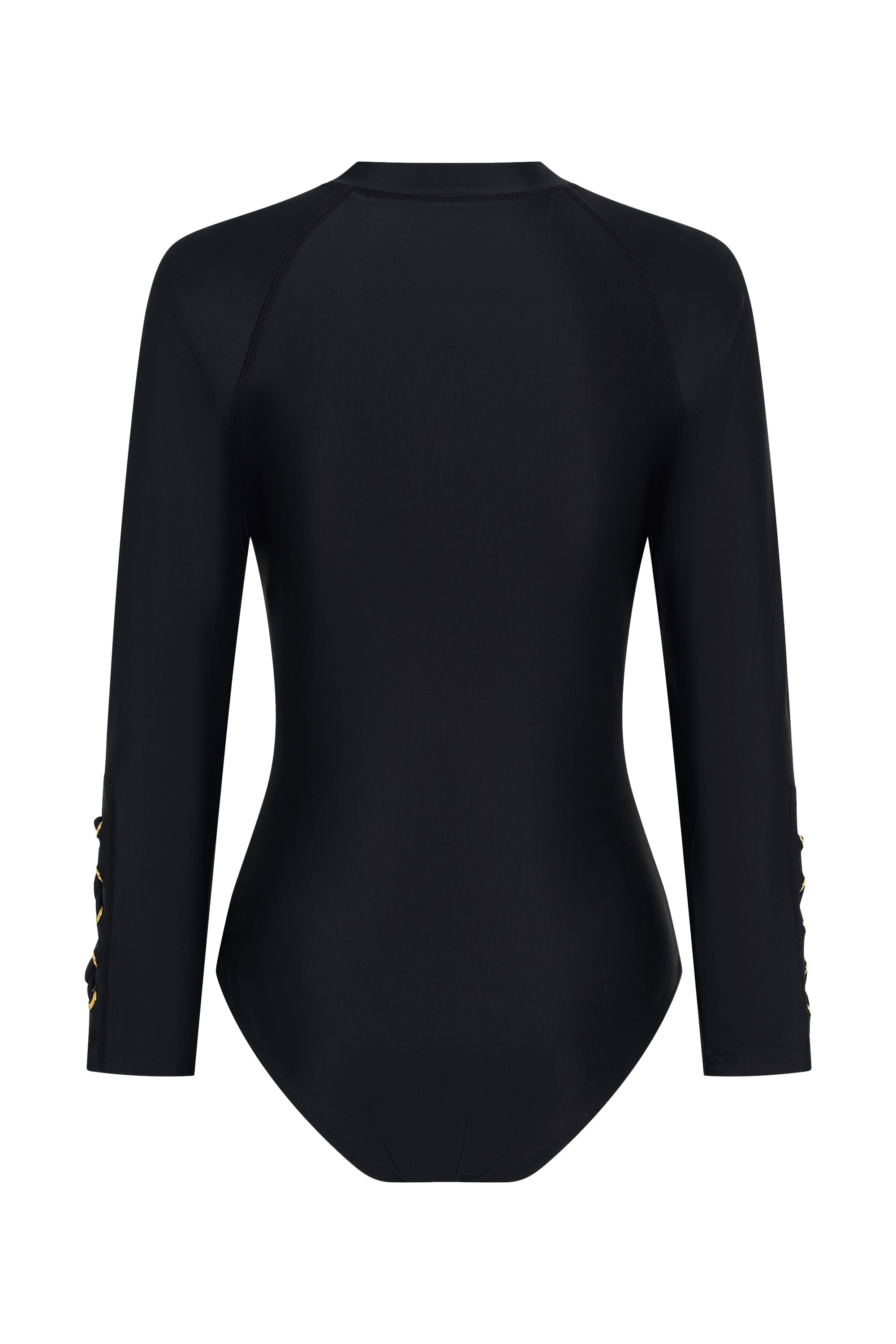 SOLENA - PADDLE SUIT FRONT ZIPPER BLACK