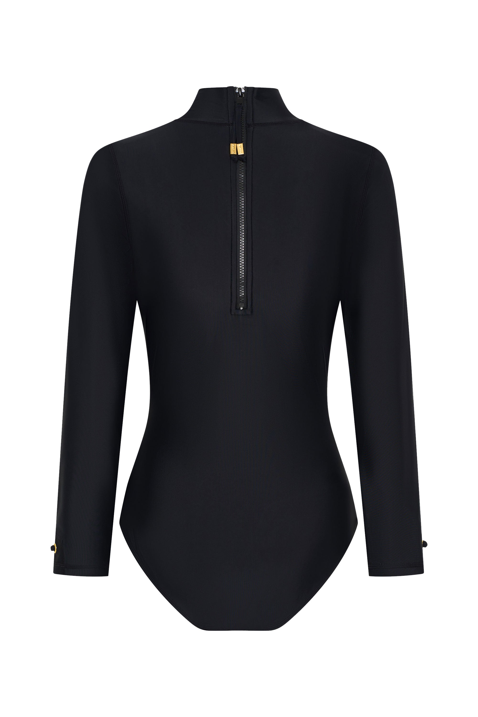 Back view of AMARA modest swimwear paddle suit with sculpted fit and premium Italian fabric
