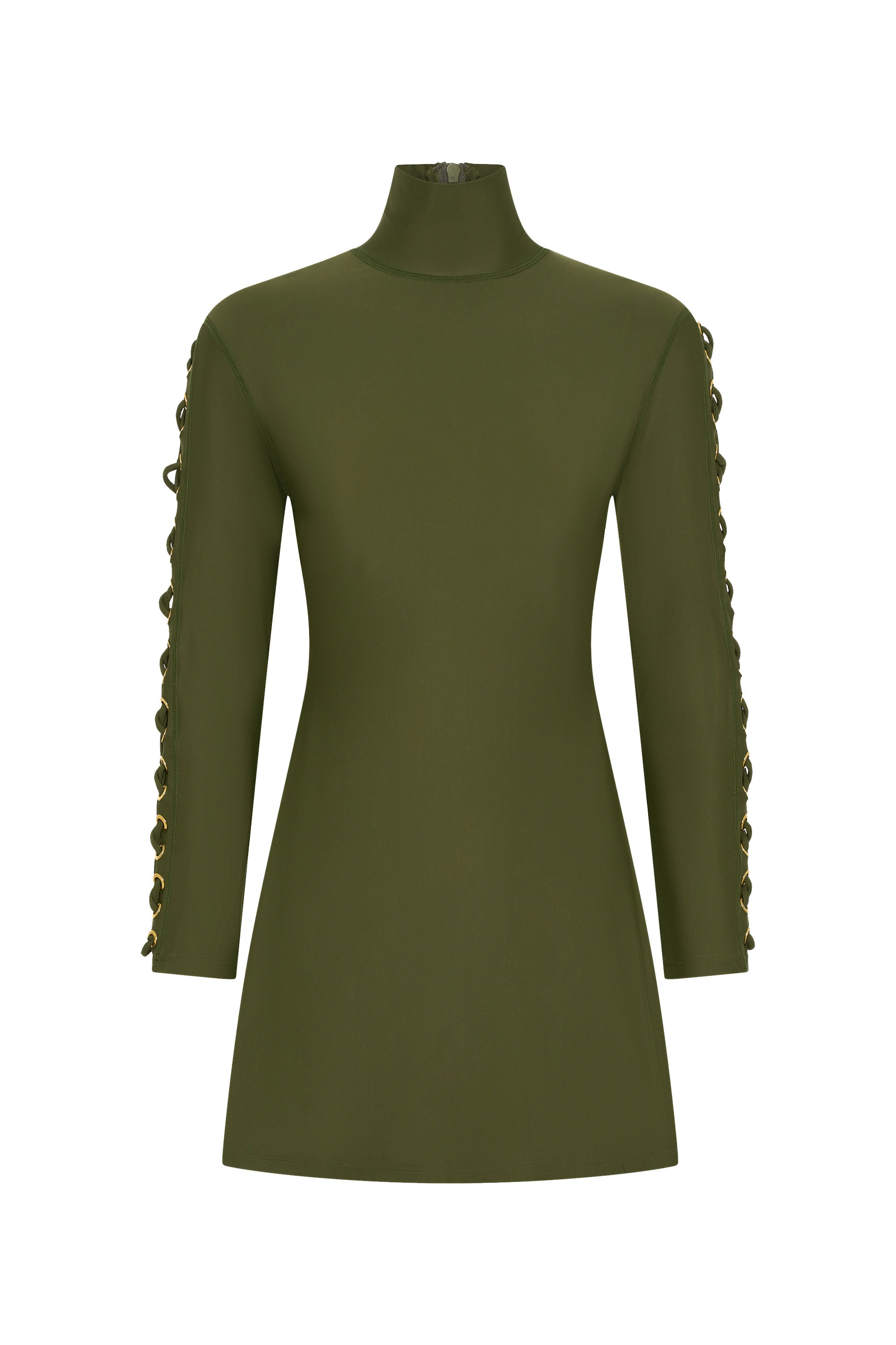 JAMILA luxury UPF50+ swim tunic with modest coverage and long sleeves in premium Italian fabric